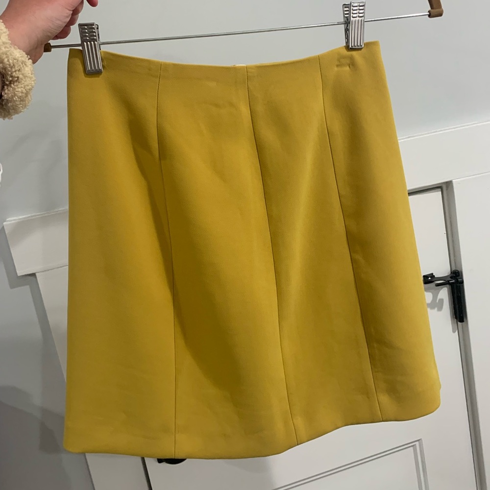 Aritzia yellow mini skirt